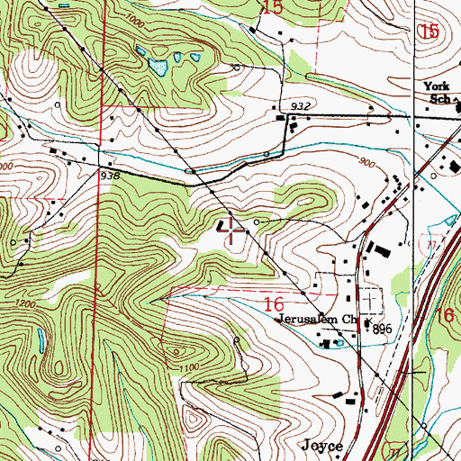 Topographic Map of Shulls Hill, OH
