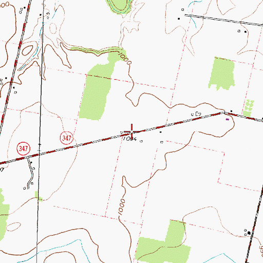 Topographic Map of Cotton Slash (historical), OH