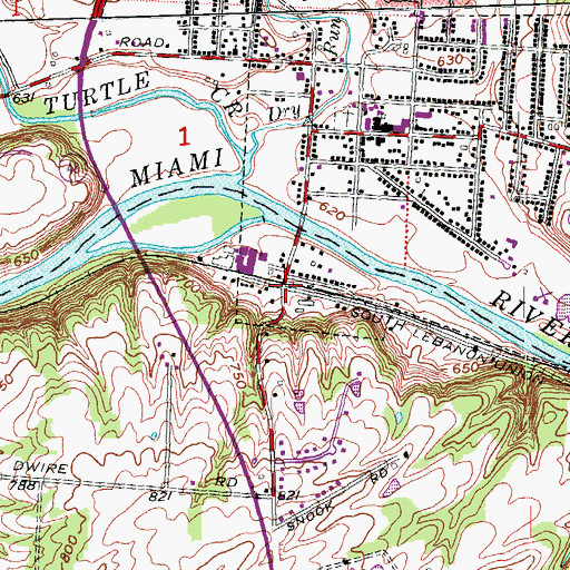 Topographic Map of Mary Ellen, OH