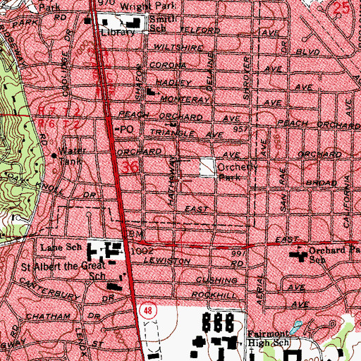 Topographic Map of Far Hills, OH