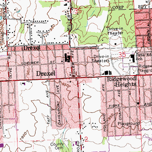 Topographic Map of Kingsville (historical), OH