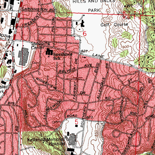 Topographic Map of South Dale, OH