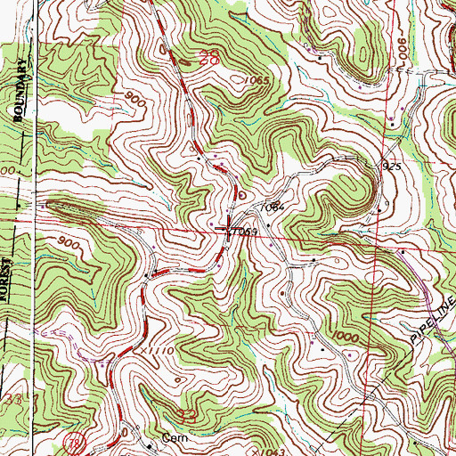 Topographic Map of Shilling (historical), OH