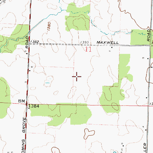 Topographic Map of Owl Creek Prairie, OH