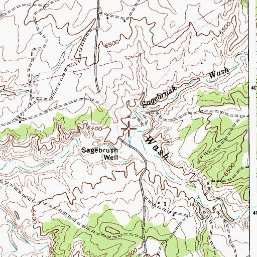 Topographic Map of Sagebrush Wash, AZ