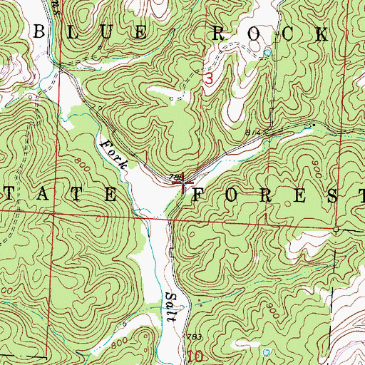 Topographic Map of Confederate Crossroads (historical), OH