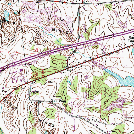 Topographic Map of Jackson (historical), OH
