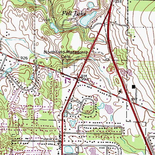 Topographic Map of Emmons Corner, OH