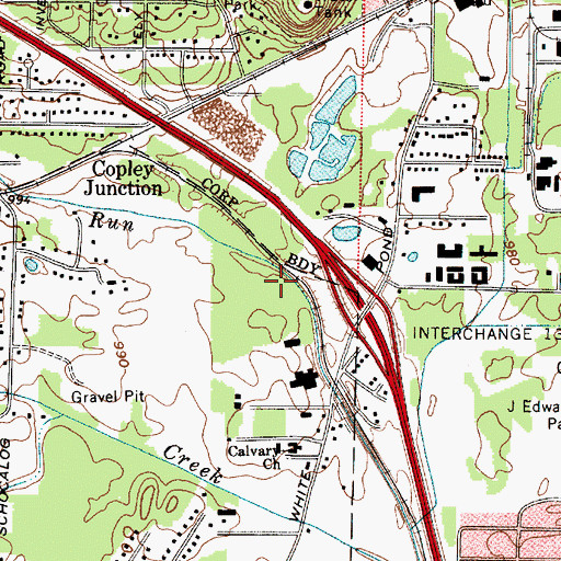 Topographic Map of Perkins Swamp (historical), OH