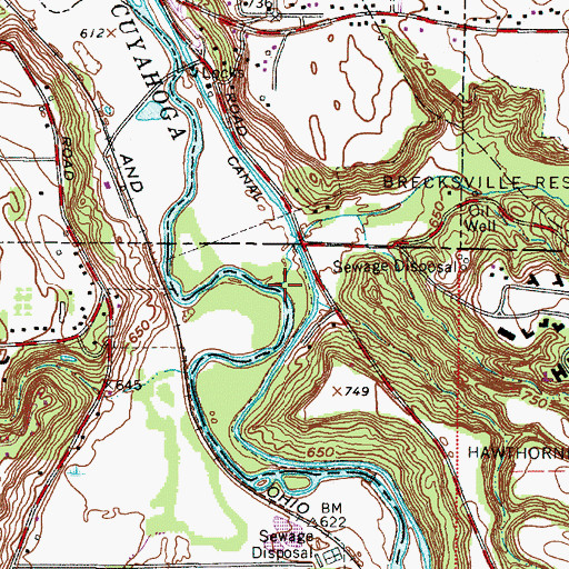 Topographic Map of Sagamore Run, OH