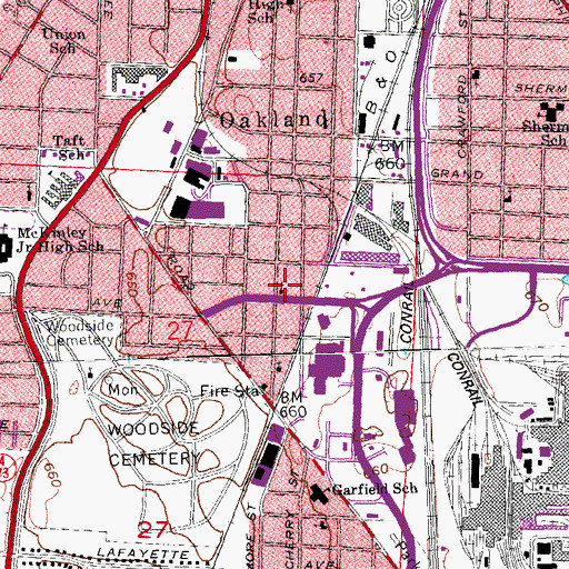 Topographic Map of Bethlehem Temple Apostolic Church, OH