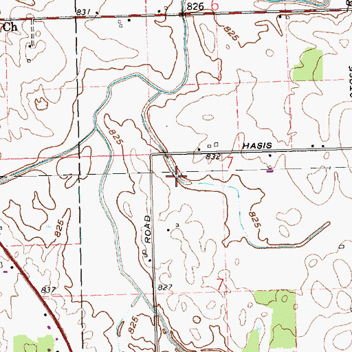 Topographic Map of Houtz Ditch, OH