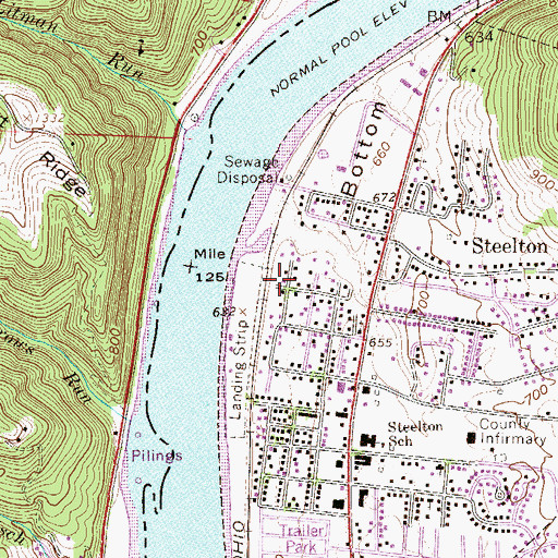 Topographic Map of Litman Landing, OH
