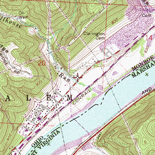Topographic Map of Stillhouse Run (historical), OH