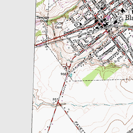 Topographic Map of Holy Name Catholic Church (historical), OH