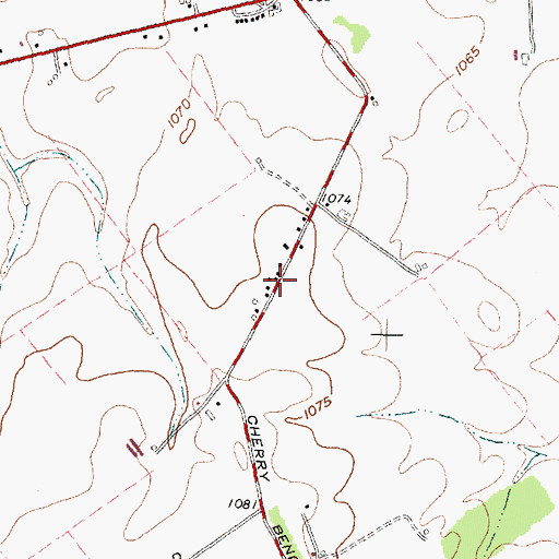 Topographic Map of Powderlick, OH