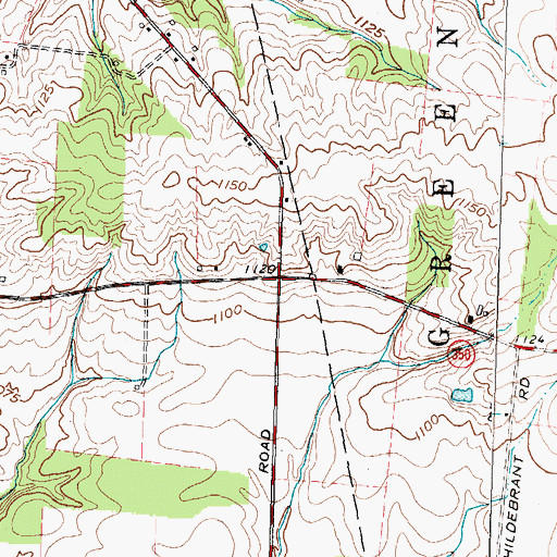 Topographic Map of Wallopsburg, OH