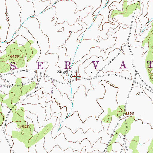 Topographic Map of Sagebrush Well, AZ