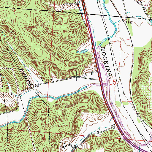 Topographic Map of Pine Grove (historical), OH
