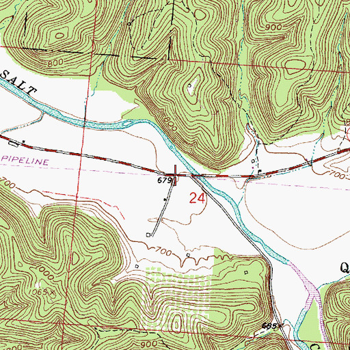 Topographic Map of Reeds (historical), OH