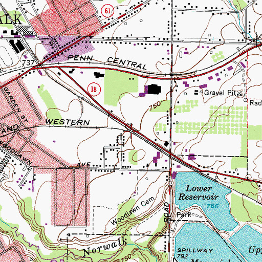 Topographic Map of Huron Junction, OH