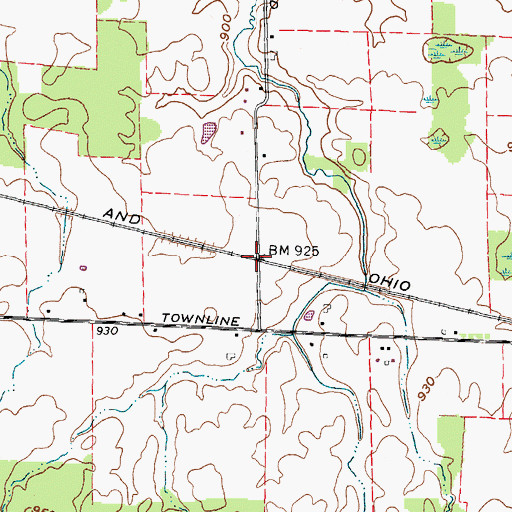 Topographic Map of Relief (historical), OH