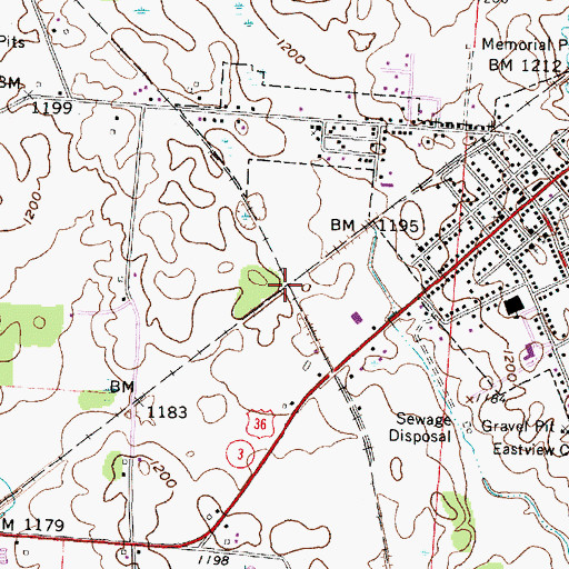 Topographic Map of Centerburg Junction (historical), OH