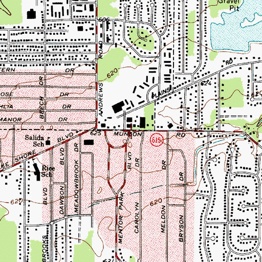 Topographic Map of Mountain View, OH