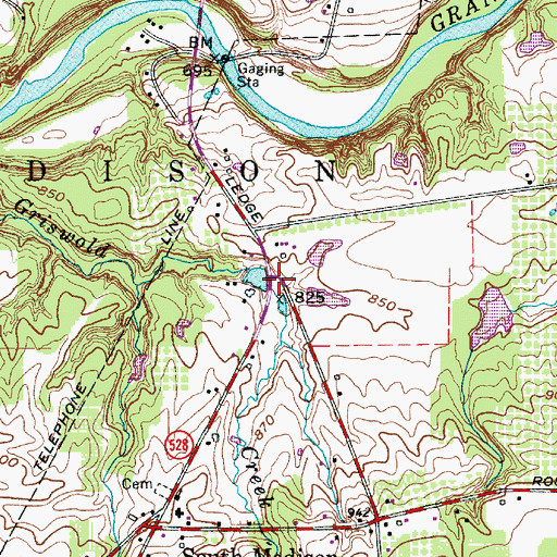 Topographic Map of Wheeler (historical), OH