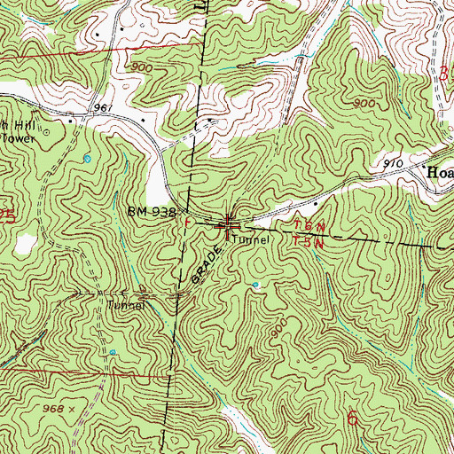 Topographic Map of Hoadley Station (historical), OH