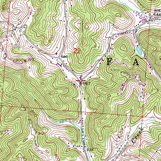 Topographic Map of Sulphur Springs, OH