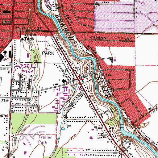 Topographic Map of Coonville, OH