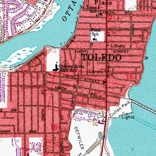 Topographic Map of Shore Acres, OH