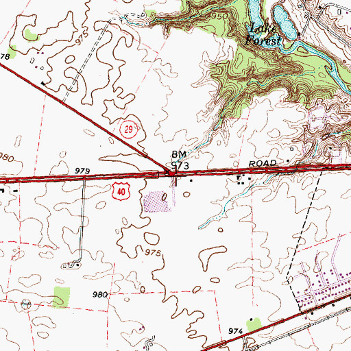 Topographic Map of Roberts (historical), OH