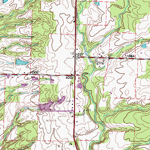 Topographic Map of Geisingers Corners (historical), OH