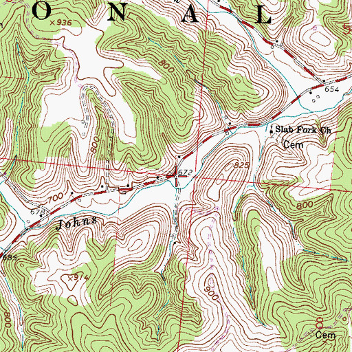 Topographic Map of Johns Creek (historical), OH