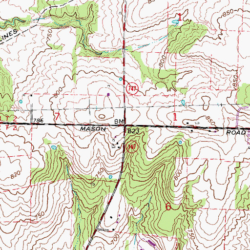 Topographic Map of Millikin (historical), OH
