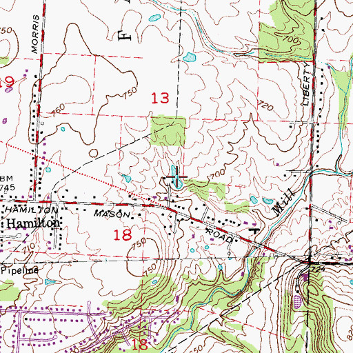 Topographic Map of Twin Hill Lake, OH