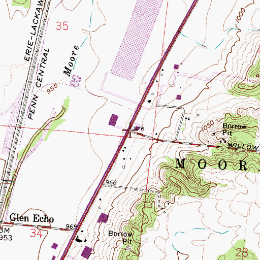 Topographic Map of Spunky Puddle (historical), OH