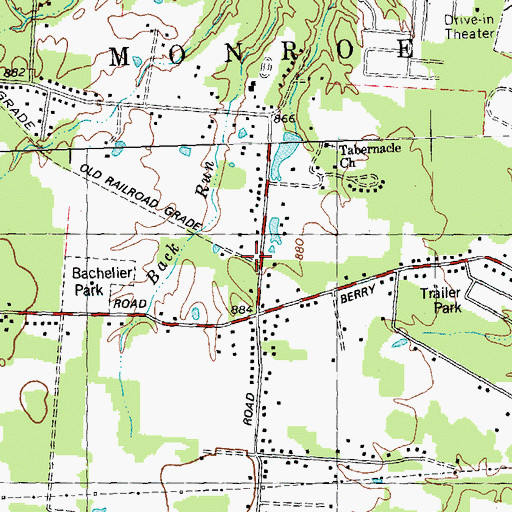 Topographic Map of Fair Oak (historical), OH