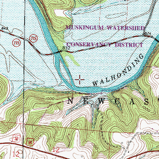 Topographic Map of Bluff (historical), OH
