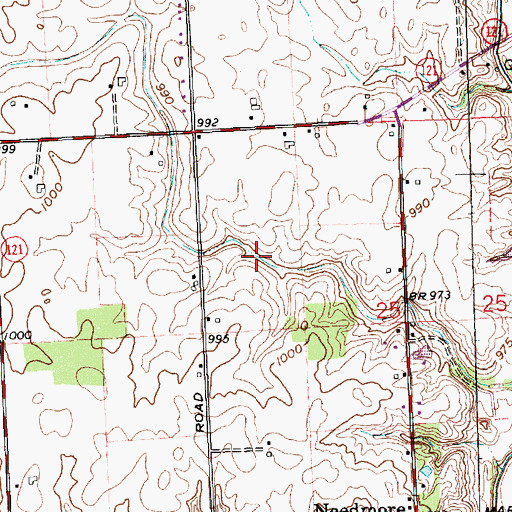 Topographic Map of Boyer Ditch, OH