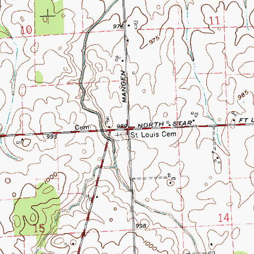 Topographic Map of Delvin (historical), OH