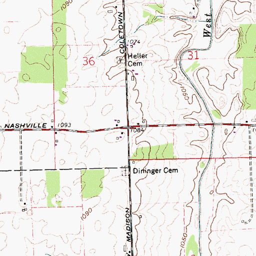 Topographic Map of Mount Pleasant (historical), OH