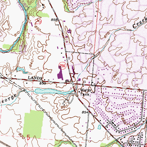 Topographic Map of Pickerington Square Shopping Center, OH