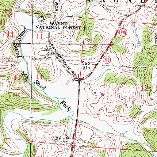 Topographic Map of Boggs (historical), OH