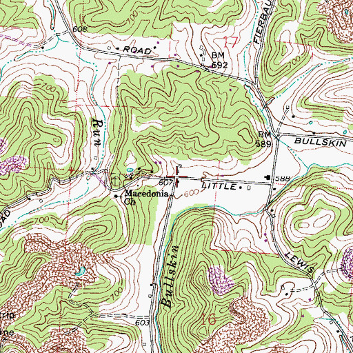 Topographic Map of Hilton (historical), OH