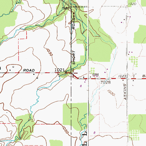 Topographic Map of Calm (historical), OH