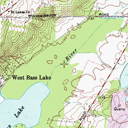 Topographic Map of Carroll Flats, OH
