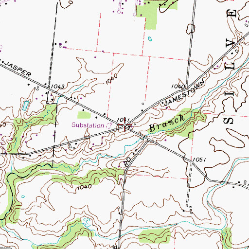 Topographic Map of Pattersons Corner, OH